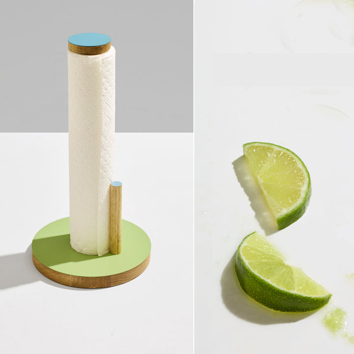 The Paper Towel Keeper - Oak/Green