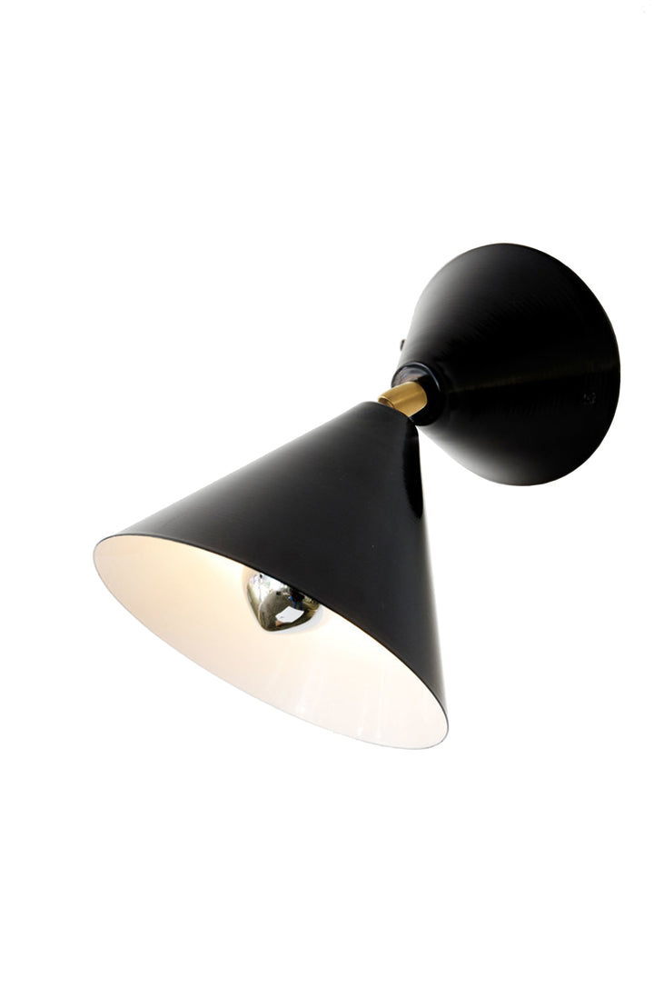 Black Cone Wall Lamp